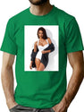 Jessica Alba Sexy Premium Heavyweight Cotton T-Shirt - Green