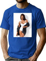 Jessica Alba Sexy T-Shirt for Men & Women, T-Shirts Graphic Tee - Blue