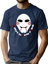 Jigsaw - Billy - I Want To Play A Game T-Shirt for Men & Women, T-Shirts Graphic Tee - Navy