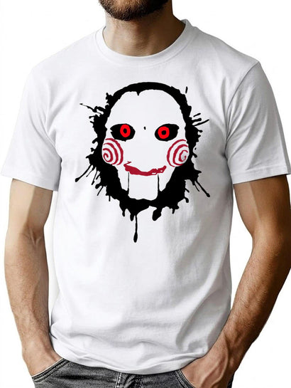 Jigsaw Spatter T-Shirt for Men & Women, T-Shirts Graphic Tee - Black