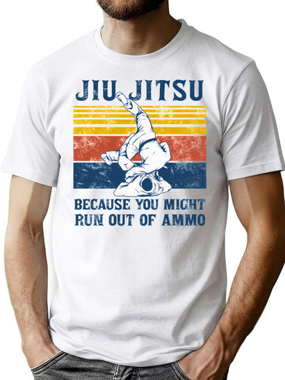 Jiu Jitsu Funny Mens Vintage Bjj Mma Jujitsu T-Shirt for Men & Women, T-Shirts Graphic Tee - Black