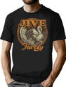 Jive Turkey Worn Out T-Shirt for Men & Women, T-Shirts Graphic Tee - Black
