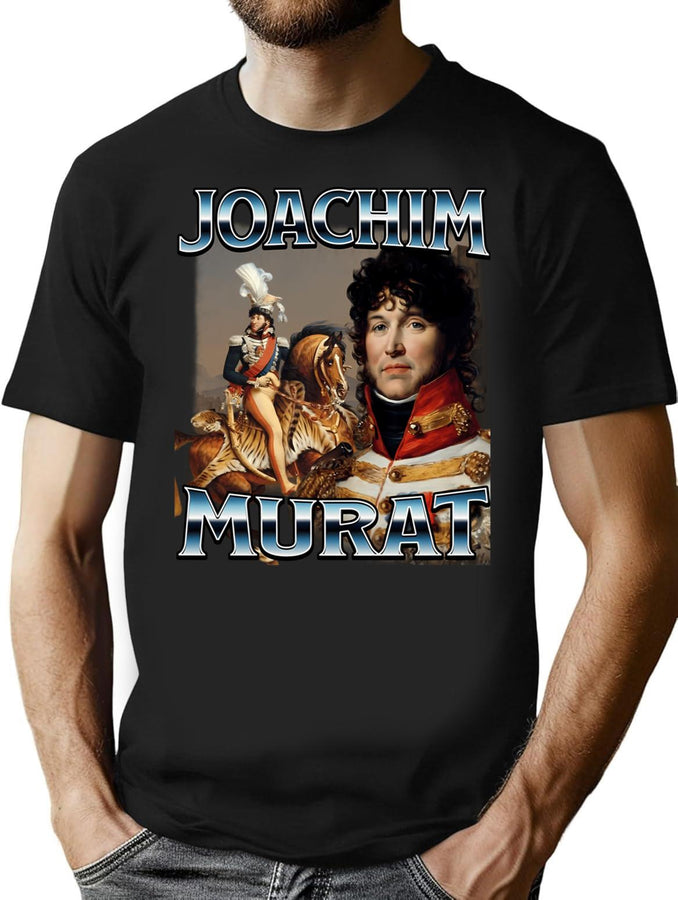 Joachim Murat 90S Bootleg Style Bootleg Graphic T-Shirt - Black