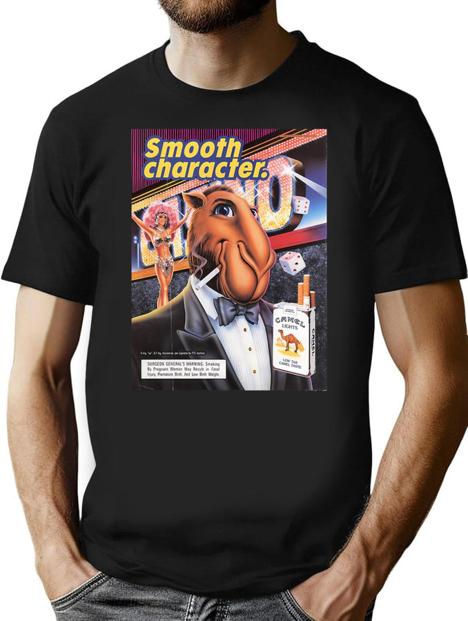 Joe Camel (1) T-Shirt for Men & Women, T-Shirts Graphic Tee - Black