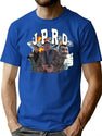 Jpro Pressure Makes Diamonds Bootleg Rapper Design Bootleg Graphic T-Shirt - Blue
