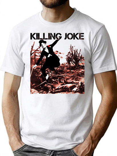 Jump Poster Killing Joke Horror Movie Band Rock Golden The Great Tour New Wave Funny T-Shirt for Men & Women, T-Shirts Graphic Tee - Black