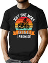 Just One More Bike I Promise (Funny Biker Gift) T-Shirt for Men & Women, T-Shirts Graphic Tee - Black