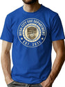Justice Department Emblem Worn T-Shirt for Men & Women, T-Shirts Graphic Tee - Blue