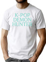 K-Pop Demon Hunter Aesthetic Neon Design T-Shirt for Men & Women, T-Shirts Graphic Tee - White