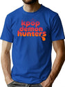 K-Pop Demon Hunter Idol Neon Fantasy Poster T-Shirt for Men & Women, T-Shirts Graphic Tee - Blue