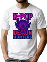 K-Pop Demon Hunters Mask Emblem No Outline Sticker T-Shirt for Men & Women, T-Shirts Graphic Tee - White