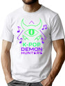 K-Pop Demon Hunters Mystic Eye Emblem T-Shirt for Men & Women, T-Shirts Graphic Tee - White