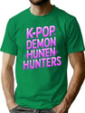 K-Pop Demon Hunters Neon Style Youth Typography Design T-Shirt for Men & Women, T-Shirts Graphic Tee - Green