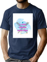 K-Pop Demon Hunters Sticker Art T-Shirt for Men & Women, T-Shirts Graphic Tee - Navy