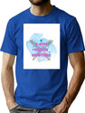 K-Pop Demon Hunters Sticker Art T-Shirt for Men & Women, T-Shirts Graphic Tee - Blue