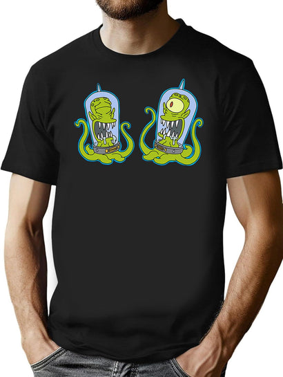 Kang and Kodos T-Shirt for Men & Women, T-Shirts Graphic Tee - Black