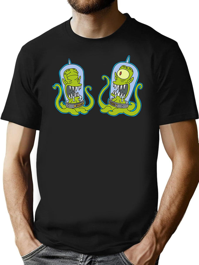 Kang and Kodos T-Shirt for Men & Women, T-Shirts Graphic Tee - Black