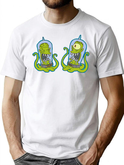 Kang and Kodos T-Shirt for Men & Women, T-Shirts Graphic Tee - Black