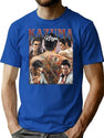 Kazuma Kiryu Vintage Bootleg Style Bootleg Graphic T-Shirt - Blue