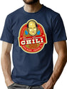 Kevin Malone Chili Label T-Shirt for Men & Women, T-Shirts Graphic Tee - Navy