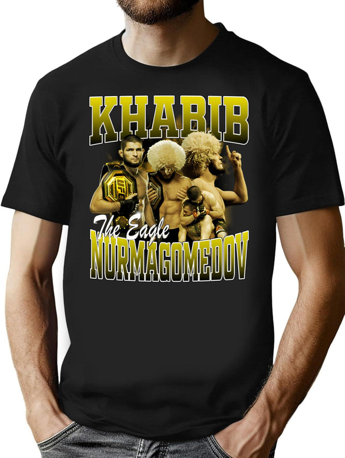 Khabib Nurmagomedov Bootleg Bootleg Graphic T-Shirt - Black