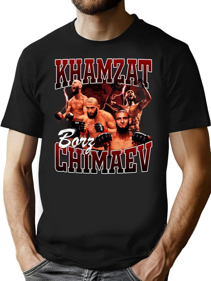 Khamzat Chimaev Bootleg Bootleg Graphic T-Shirt - Black