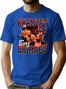 Khamzat Chimaev Bootleg Bootleg Graphic T-Shirt - Blue