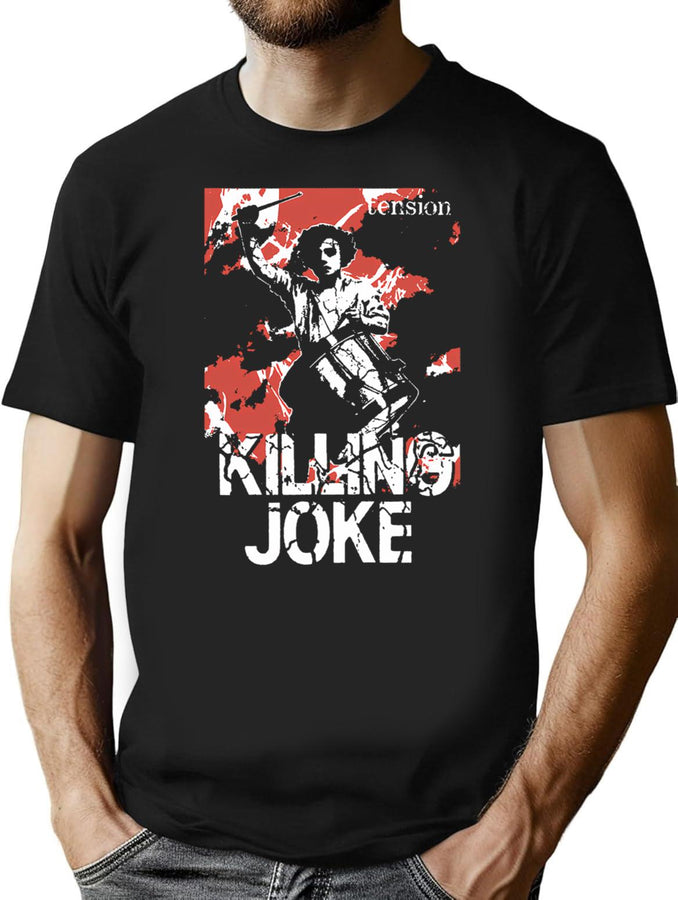 Killing Joke Tension Horror Movie Band Rock Golden The Great Tour New Wave Funny T-Shirt for Men & Women, T-Shirts Graphic Tee - Black