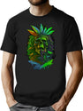 King Cannabis Skull Vintage Art T-Shirt for Men & Women, T-Shirts Graphic Tee - Black