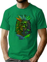 King Cannabis Skull Vintage Art T-Shirt for Men & Women, T-Shirts Graphic Tee - Green