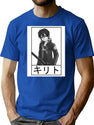 Kirito Logo Anime Kirito Logo Manga T-Shirt for Men & Women, T-Shirts Graphic Tee - Blue
