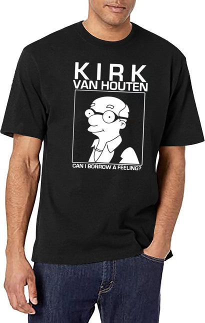 Kirk Van Houten Can I Borrow A Feeling Classic T-Shirt for Men & Women, T-Shirts Graphic Tee - Black