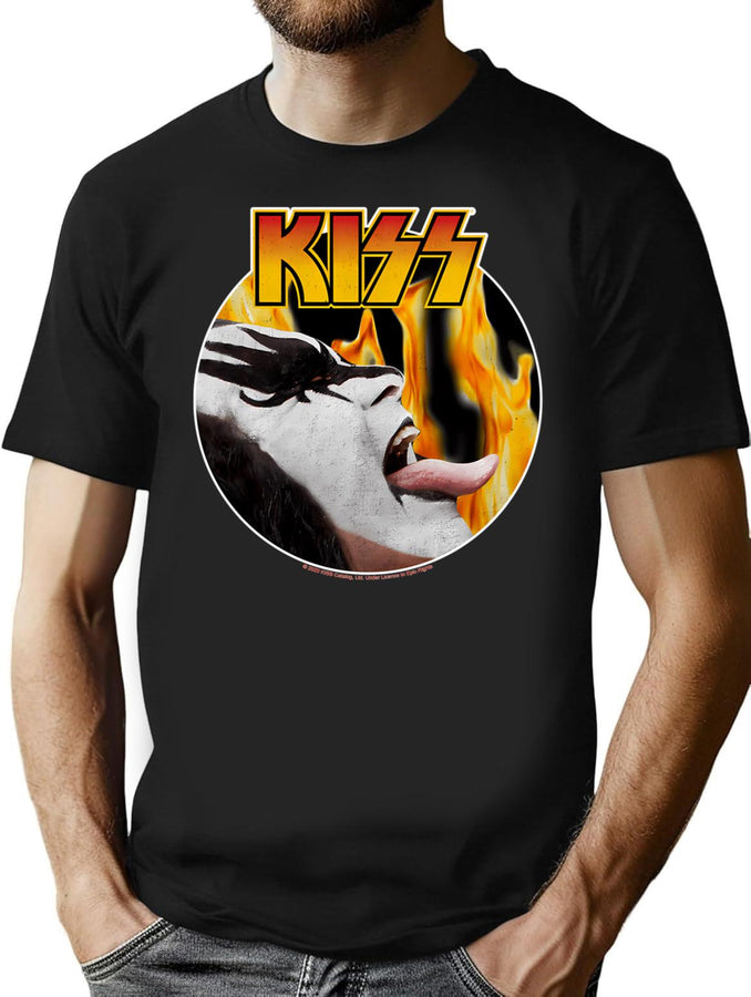 Kiss - Lick It Up Bootleg Graphic T-Shirt - Black