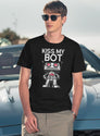 Kiss My Bot T-Shirt for Men & Women, T-Shirts Graphic Tee - Navy