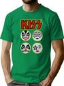 Kiss (Icon Design) Bootleg Graphic T-Shirt - Green