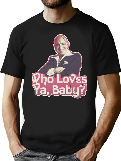 Kojak T-Shirt for Men & Women, T-Shirts Graphic Tee - Black