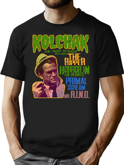 Kolchak The Night Stalker T-Shirt for Men & Women, T-Shirts Graphic Tee - Black