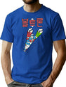 Korean Voltron Bootleg Graphic T-Shirt - Blue