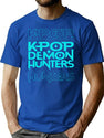 Kpop Demon Hunters Sticker (2) T-Shirt for Men & Women, T-Shirts Graphic Tee - Blue