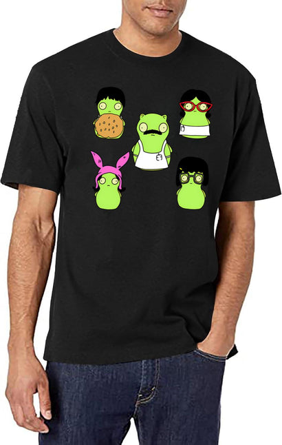 Kuchis Burgers T-Shirt for Men & Women, T-Shirts Graphic Tee - Black