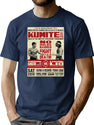 Kumite Fight Poster T-Shirt for Men & Women, T-Shirts Graphic Tee - Navy