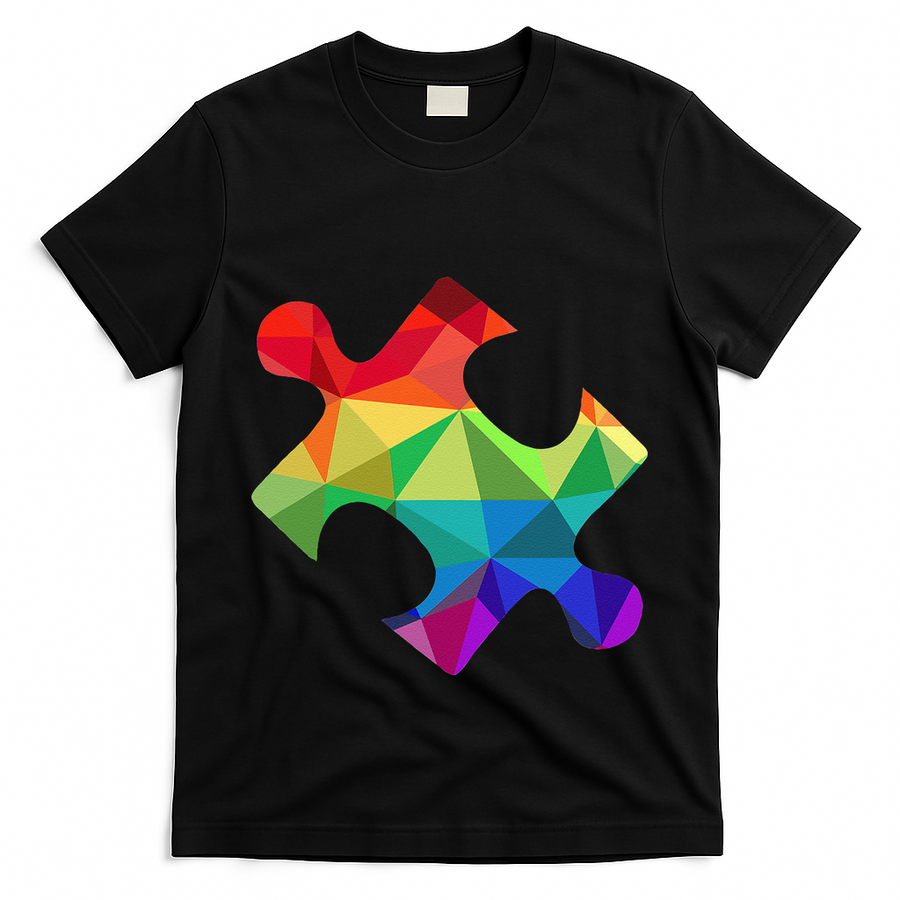 Low Poly Puzzles Autism Awareness Women T-Shirt