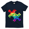 Low Poly Puzzles Autism Awareness Women T-Shirt