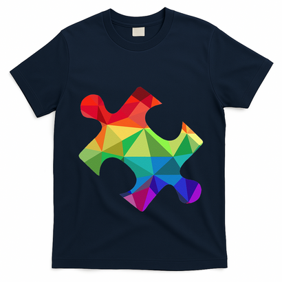 Low Poly Puzzles Autism Awareness Women T-Shirt