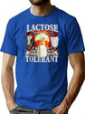 Lactose Tolerant Funny Premium Heavyweight Cotton T-Shirt - Blue