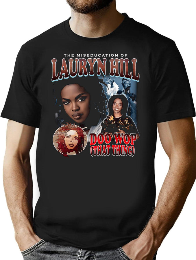 Lauryn Hill Vintage Bootleg Bootleg Graphic T-Shirt - Black