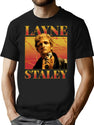 Layne Staley Retro Bootleg Style Homage Bootleg Graphic T-Shirt - Black