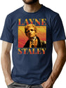 Layne Staley Retro Bootleg Style Homage Bootleg Graphic T-Shirt - Navy