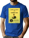 Learn To Fight Flyer Cobra Kai T-Shirt for Men & Women, T-Shirts Graphic Tee - Blue