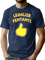 Legalize Fentanyl Premium Heavyweight Cotton T-Shirt - Navy